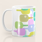 Mid Century Abstract Pickleball Shapes Coffee Mug Gallery Image 3