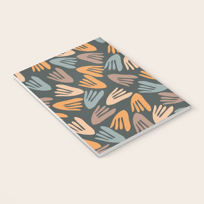 Papier Découpé Abstract Cutout Pattern Slate Blue Orange Blush Taupe Notebook Gallery Image 3