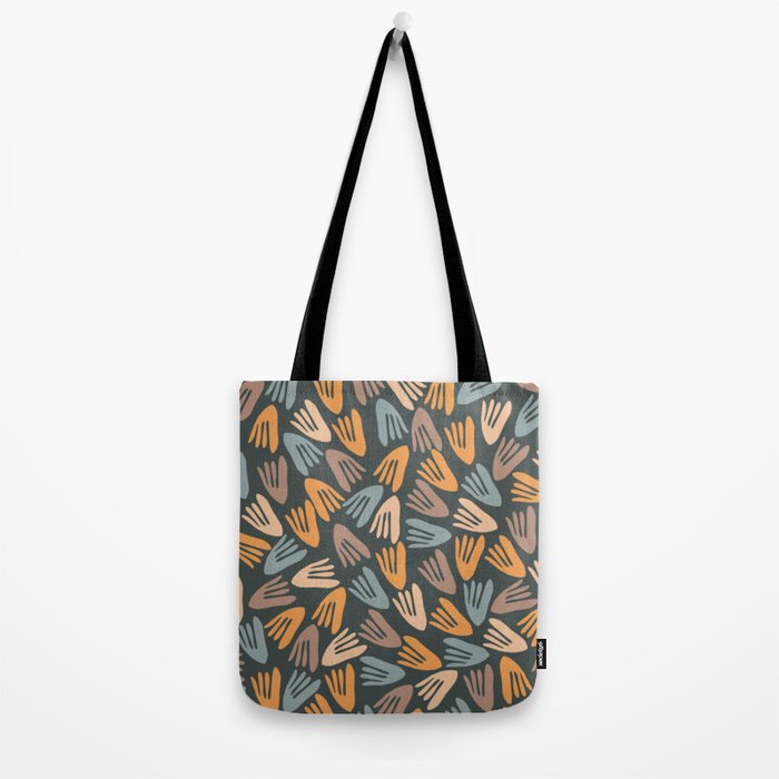 Papier Découpé Abstract Cutout Pattern Slate Blue Orange Blush Taupe Tote Bag Gallery Image 2