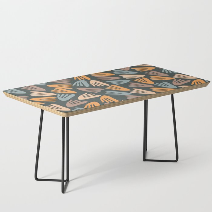 Papier Découpé Abstract Cutout Pattern Slate Blue Orange Blush Taupe Coffee Table Gallery Image 1