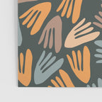 Papier Découpé Abstract Cutout Pattern Slate Blue Orange Blush Taupe Poster Gallery Image 3