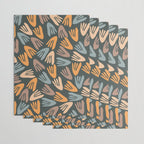 Papier Découpé Abstract Cutout Pattern Slate Blue Orange Blush Taupe Wrapping Paper Gallery Image 3