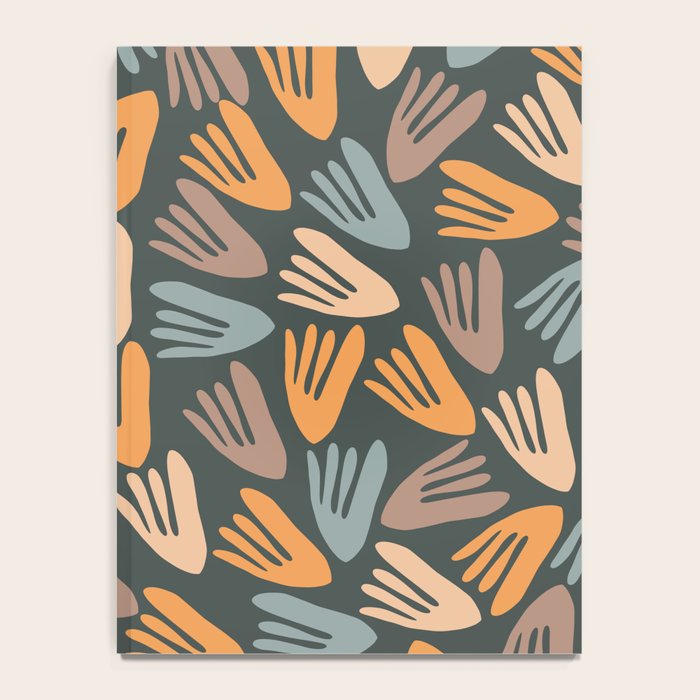Papier Découpé Abstract Cutout Pattern Slate Blue Orange Blush Taupe Notebook Gallery Image 4