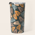 Papier Découpé Abstract Cutout Pattern Slate Blue Orange Blush Taupe Travel Mug Gallery Image 3