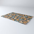 Papier Découpé Abstract Cutout Pattern Slate Blue Orange Blush Taupe Rug Gallery Image 3