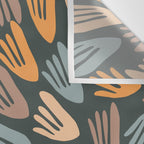 Papier Découpé Abstract Cutout Pattern Slate Blue Orange Blush Taupe Wall Tapestry Gallery Image 3