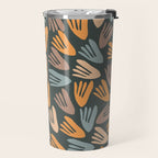 Papier Découpé Abstract Cutout Pattern Slate Blue Orange Blush Taupe Travel Mug Gallery Image 2