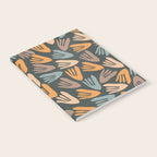 Papier Découpé Abstract Cutout Pattern Slate Blue Orange Blush Taupe Notebook Gallery Image 2