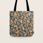 Papier Découpé Abstract Cutout Pattern Slate Blue Orange Blush Taupe Tote Bag Gallery Image 1