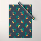 Rabbit and crescent moon Wrapping Paper Gallery Image 1