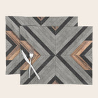 Urban Tribal Pattern No.2 - Concrete and Wood Placemat Gallery Image 1
