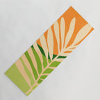 Sunny Palm Frond in Orange and Green Yoga Mat Gallery Image 1