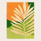 Sunny Palm Frond in Orange and Green Poster Gallery Image 4