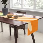 Sunny Palm Frond in Orange and Green Table Runner Gallery Image 2