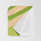 Sunny Palm Frond in Orange and Green Throw Blanket Gallery Image 3