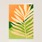 Sunny Palm Frond in Orange and Green Stationery Card Gallery Image 2