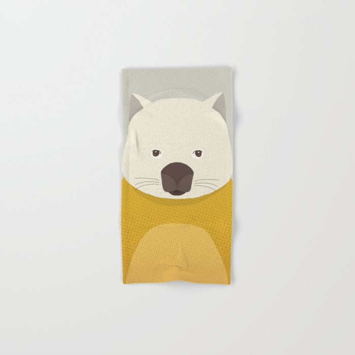 Whimsy Wombat, Animal Portrait Bath Towel Gallery Image 1