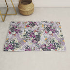 Botanical Flowers Purple Rug Gallery Image 1