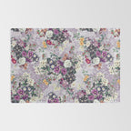 Botanical Flowers Purple Rug Gallery Image 2