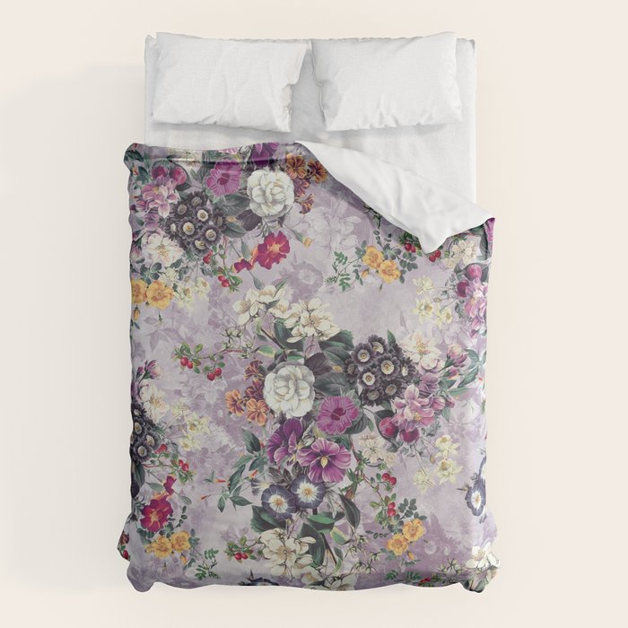 Botanical Flowers Purple Duvet Cover Gallery Image 6