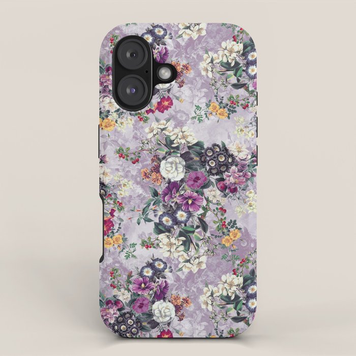 Botanical Flowers Purple iPhone Case Gallery Image 1