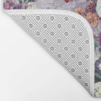 Botanical Flowers Purple Bath Mat Gallery Image 2