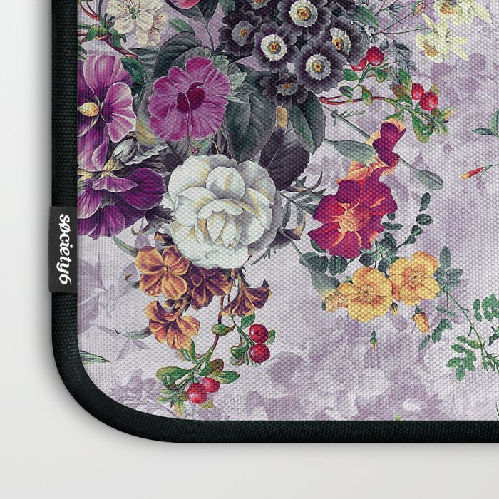 Botanical Flowers Purple Laptop Sleeve Gallery Image 3