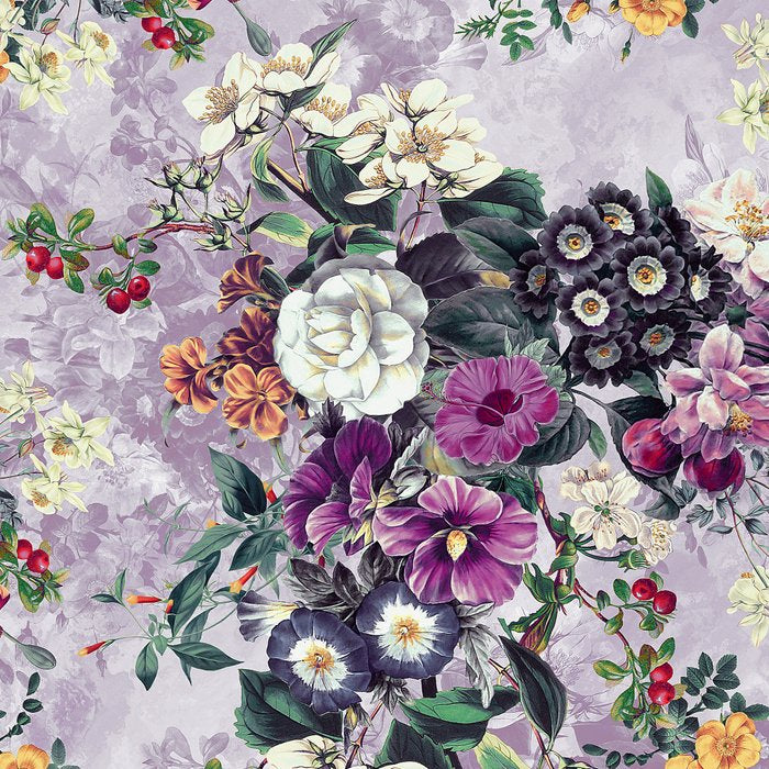 Botanical Flowers Purple Coffee Mug Gallery Image 2
