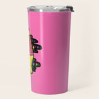 Lit Lava Lamp in pink in 3D Travel Mug Gallery Image 2
