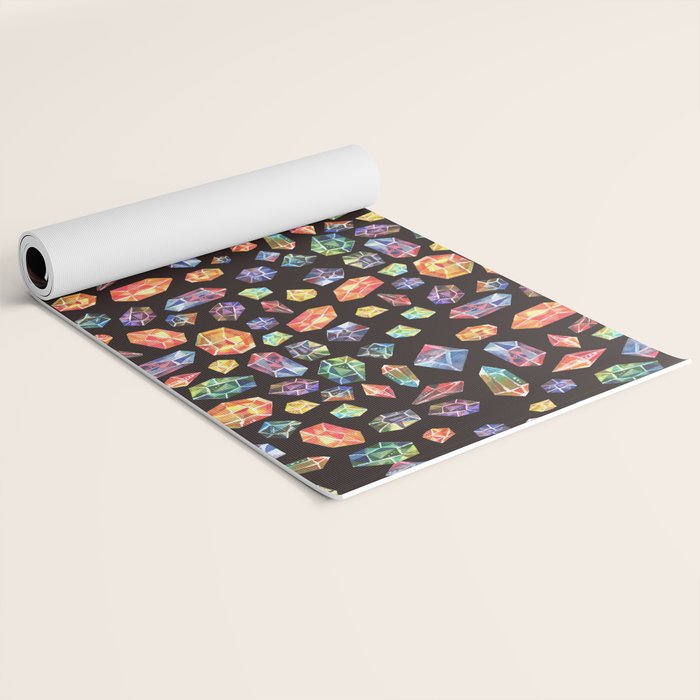 Pattern - watercolor gems Yoga Mat Gallery Image 2