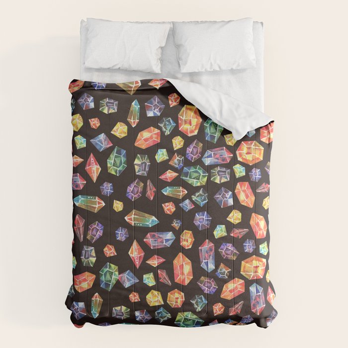 Pattern - watercolor gems Comforter Gallery Image 6