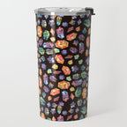 Pattern - watercolor gems Travel Mug Gallery Image 2