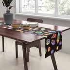 Pattern - watercolor gems Table Runner Gallery Image 2