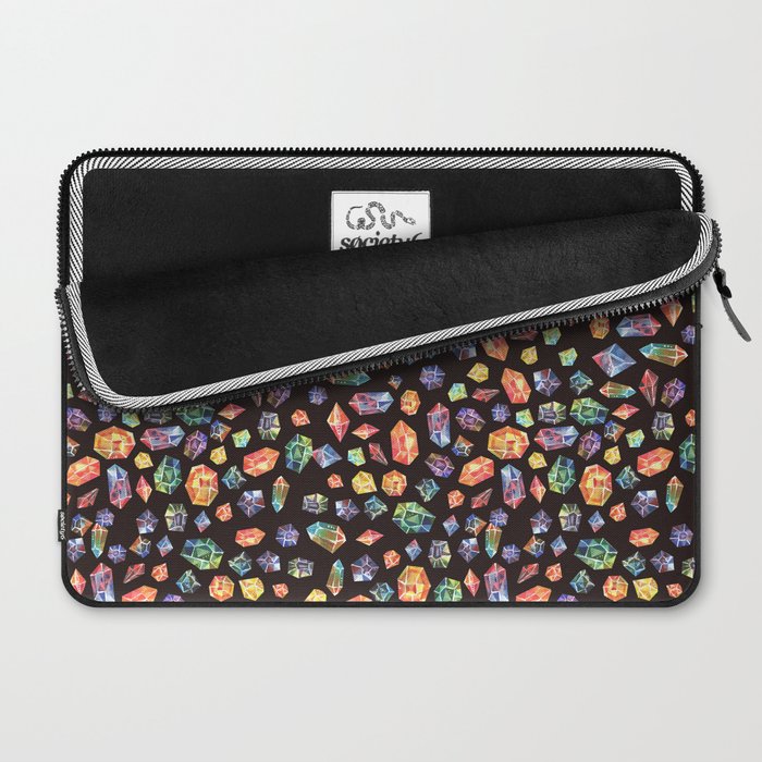 Pattern - watercolor gems Laptop Sleeve Gallery Image 2
