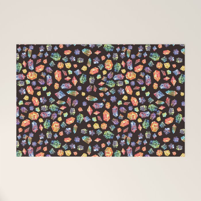Pattern - watercolor gems Welcome Mat Gallery Image 1