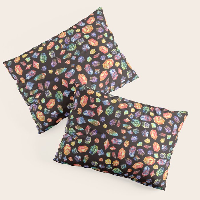 Pattern - Watercolor Gems Pillow Sham Gallery Image 3
