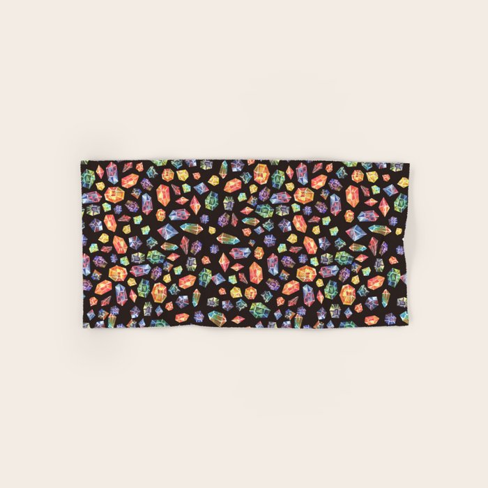 Pattern - watercolor gems Bath Towel Gallery Image 1