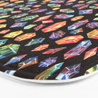 Pattern - watercolor gems Bath Mat Gallery Image 3