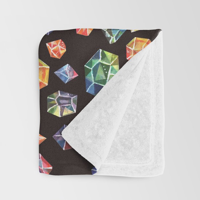 Pattern - watercolor gems Throw Blanket Gallery Image 3