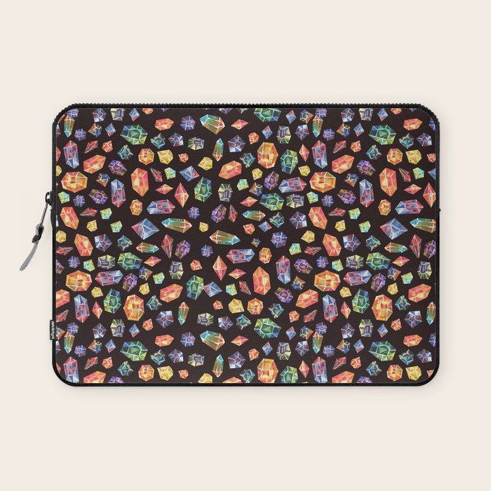 Pattern - watercolor gems Laptop Sleeve Gallery Image 1