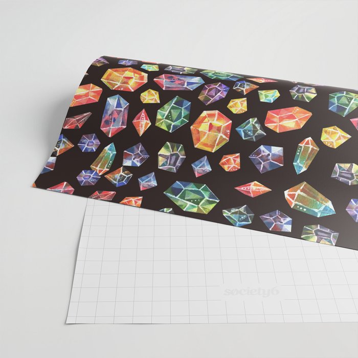 Pattern - watercolor gems Wrapping Paper Gallery Image 2