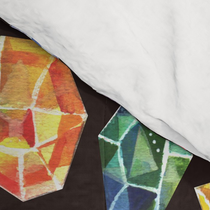 Pattern - watercolor gems Comforter Gallery Image 4
