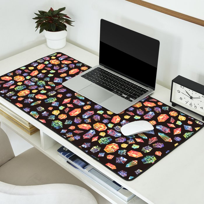 Pattern - watercolor gems Desk Mat Gallery Image 2