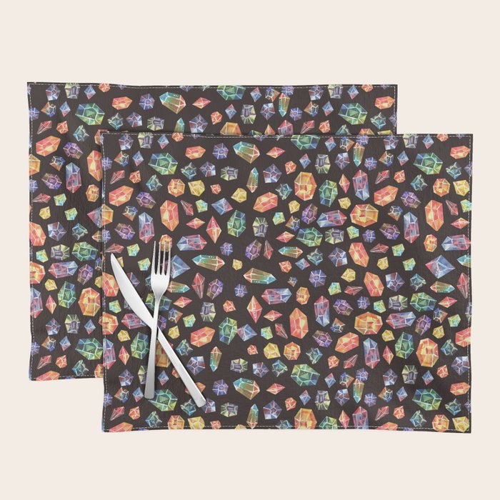 Pattern - Watercolor Gems Placemat Gallery Image 1