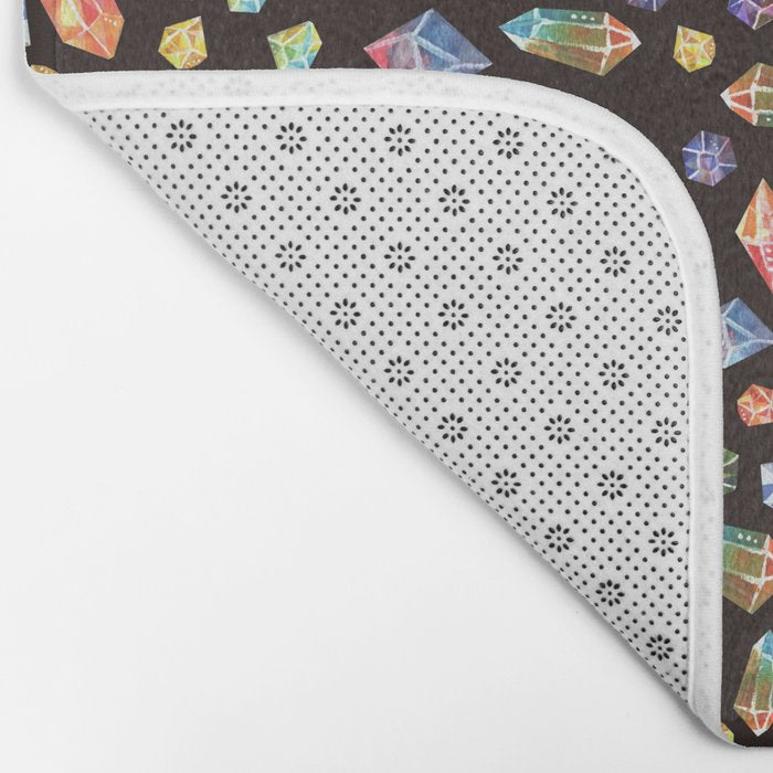 Pattern - watercolor gems Bath Mat Gallery Image 2