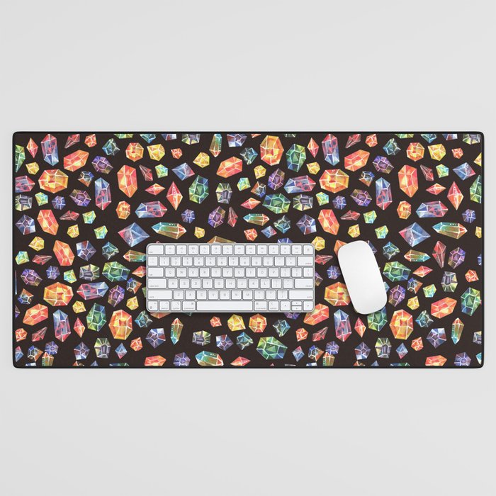 Pattern - watercolor gems Desk Mat Gallery Image 1