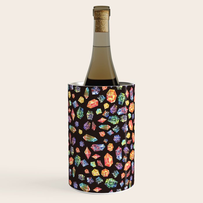 Pattern - watercolor gems Wine Chiller Gallery Image 1