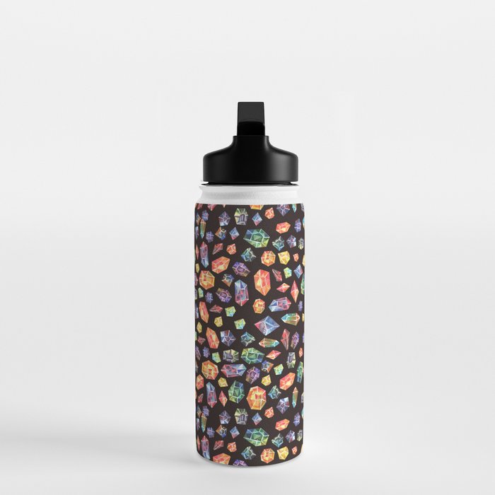 Pattern - watercolor gems Water Bottle Gallery Image 3