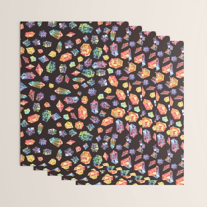 Pattern - watercolor gems Wrapping Paper Gallery Image 3