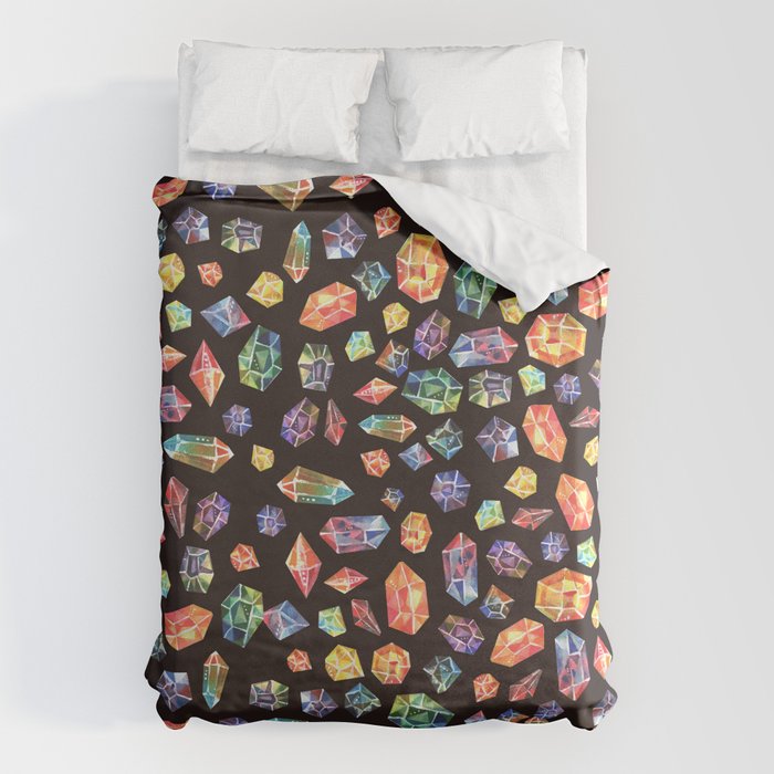 Pattern - watercolor gems Duvet Cover Gallery Image 6